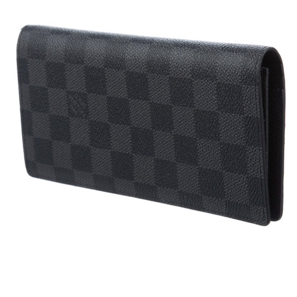 Rare LOUIS VUITTON Black & Gray Graphite Brazza Wallet - Picture 2 of 9